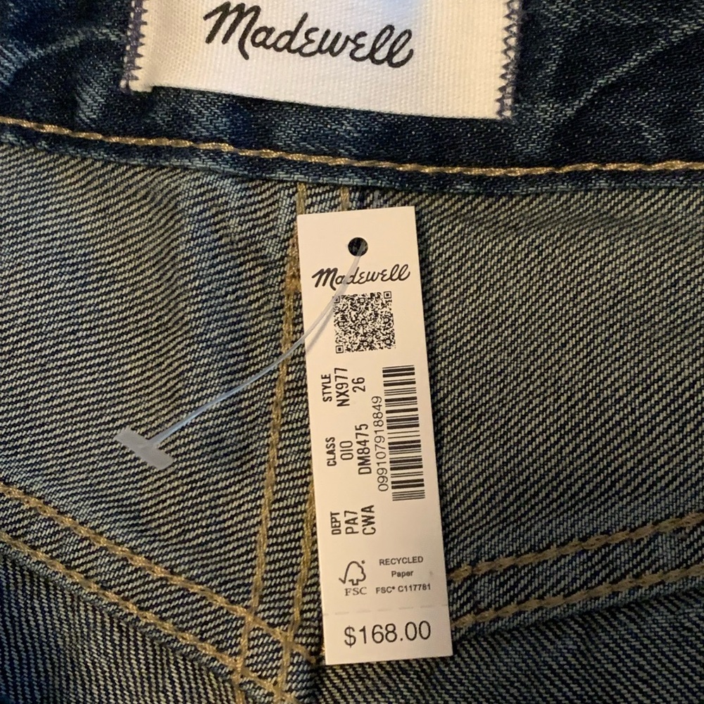 Madewell Darted Barrel leg jean. NWT - Picture 5 of 10